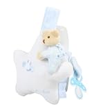 21ZtEcYGhLL. SL160  Tuc Tuc Light Blue Baby Bottle and Pacifier Holder. Moons and Stars Collection.