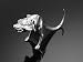 Angry Rat Ornamental Chrome Statue for Motorcycle Fenders or Car Bonnet Mascot - 20cm