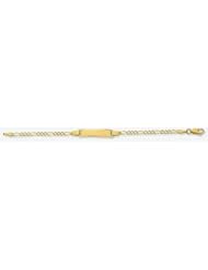 2mm 14k Light Figaro Baby ID Bracelet 6"