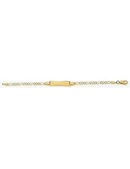 2mm 14k Light Figaro Baby ID Bracelet 5.5"
