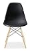 Eiffel Eames Style LAC Plastic Side Chair Wood Dowel Legs - Black Top Quality Guaranteed