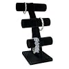Bracelet 3 Tier T-Bar Jewelry Display Black Velvet