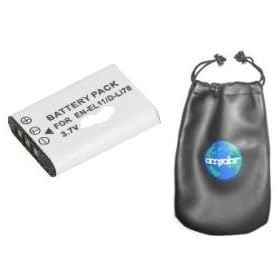 Digital Replacement Battery for Specific Digital Camera and Camcorder Models / Compatible with Nikon EN-EL11, Olympus LI-60B, Pentax D-L178, Ricoh DB-80, Sanyo DB-L70, Nikon Coolpix S550, S560, Olympus FE-370, Pentax Optio M50, M60, Pentax Optio V20, W60, Ricoh R50, Sanyo Xacti VPC-E10 - Includes Le