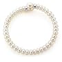 White Cultured Freshwater Pearl Bracelet in Sterling Silver