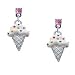 2-D Vanilla Ice Cream Cone with Sprinkles Light Pink Swarovski Post Charm Ear... 2-D Vanilla Ice Cream Cone with Sprinkles Light Pink Swarovski Post Charm Ear...