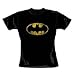 Batman - Distressed Shield Girlie T-Shirt schwarz Groesse S