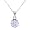 14k White Gold, Diamond Flower Cluster Pendant w/ Chain (1.00 ctw)