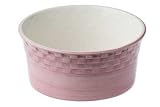 Basket Weave 8 PINK Stoneware Bowl