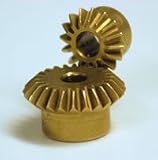 Brass Bevel Gear Sets 48 Pitch 3:1 Ratio 36 Teeth (.188B x .44H) & 12 Teeth (.125B x .22H)