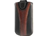 Valenta Pocket Monza Leder Tasche/Schwarz/Braun f&uuml;r Apple iPhone 3G/4/4S/Samsung I8000 Omnia II/Galaxy Ace/HTC Desire S schwarz/braun