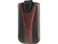 Valenta Pocket Monza Leder Tasche/Schwarz/Braun f&uuml;r Apple iPhone 3G/4/4S/Samsung I8000 Omn Preisvergleich