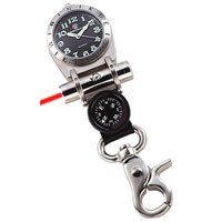 * WATCH W COMPASS & LASER slv blk