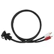 Clarion CCAAUX Female 3.5mm Stereo Mini-Jack to Male RCA Extension Cable with Integrated Cover