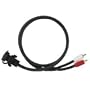 Clarion CCAAUX Female 3.5mm Stereo Mini-Jack to Male RCA Extension Cable with Integrated Cover
