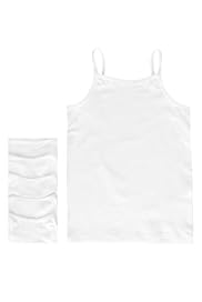 5 Pack Cotton Rich Scoop Neck Plain Cami Vests