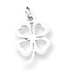 Sterling Silver 4-leaf Clover Charm with 20 inch Sterling Silver Chain