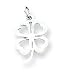 Sterling Silver 4-leaf Clover Charm with 20 inch Sterling Silver Chain