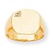 14k Diamond signet ring - Size 10