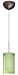 BESA Lighting 1XC-L44007-BR Bronze Pahu 4 Fixed-Connect Pendant with Dome Canopy and Transformer from the Pahu 4 Collection featuring Transparent Olive / Opal Glass