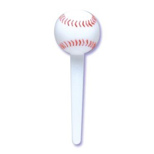 Baseball Cupcake Pick - 4ct