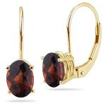 8.76 Ct Garnet Stud Earrings in 14K Yellow Gold