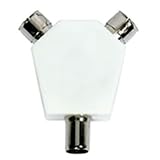 High Quality Coaxial TV Aerial Y Splitter - 2 Way Y Adaptor Signal RF Splitter Cable 2 Female To 1 Male