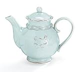 Beautiful Robin Egg Blue Teapot With Antique Accents Wonderful For Teas And Fine Dining