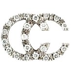 Utopia goujons-doubles boucles doreilles Swarovski Cristal-lettre C boucles doreilles clous - argent plaqué 15mmx10mm taille