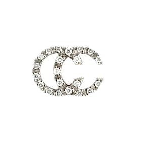 Utopia goujons-doubles boucles d'oreilles Swarovski Cristal-lettre C boucles d'oreilles clous - argent plaqu� 15mmx10mm taille