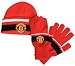 Manchester United boys hat and gloves set