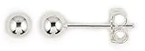 3mm Ball Stud Earrings (Sterling Silver)