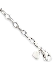 Sterling Silver Fancy Heart Bracelet QG732-7.25"