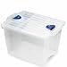 SET OF 6 JUMBO CLEAR BOX 72QT- B