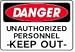 DANGER UNAUTHORIZED PERSONNEL -KEEP OUT- 10x14 Heavy Duty Indoor/Outdoor Plastic Sign