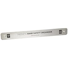 San Jamar HO1000 Magnetic Steel Bar Hand Safety Organizer, 18" Length x 2" Width