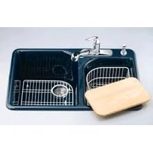KOHLER Kitchen Sinks Double Bowl Executive Chef K5932-4-KA Black N Tan by Chef'n