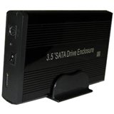 Sabrent EC-ESTK e-SATA 3Gb/s 3.5-inch Serial ATA Aluminum Hard Drive Enclosure (BLACK)