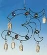 Iron OM - 7 Bells & Glass Accents 12" H-TS696