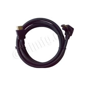 7ft 30AWG Right-Angle High Speed HDMI Cable with Ethernet - Black