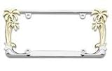 Cruiser License Plate Frame 24K Gold/Chrome Palm Tree - 1 Frame