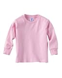 Cotton Long Sleeve Toddler T-Shirt, Color: Pink, Size: 2T