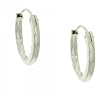 Hoop Earrings Made of Square Sterling Silver Tubing - Elegant