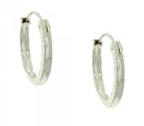 Sterling Silver Hoop Earrings 925 Square Tube Hoops