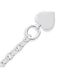 Sterling Silver Heart Bracelet - 7.5 Inch