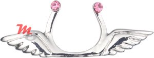Angel Wings GEM Non-Piercing Clip On Nipple Ring 