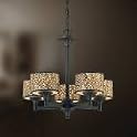 5-Light Bronze Chandelier