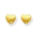 14k Diamond Cut Heart Earrings