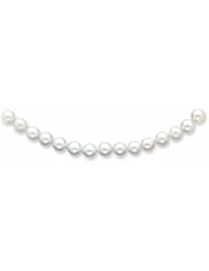 14K Gold 7-7.5mm White Akoya Saltwater Cultured Pearl Bracelet 7 Inches