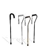 Adjustable Aluminum Cane - Standard Handle Aluminum Cane - Black - 6 each