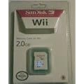 Sandisk 2 gb Official Nintendo Wii memory card in retail packaging